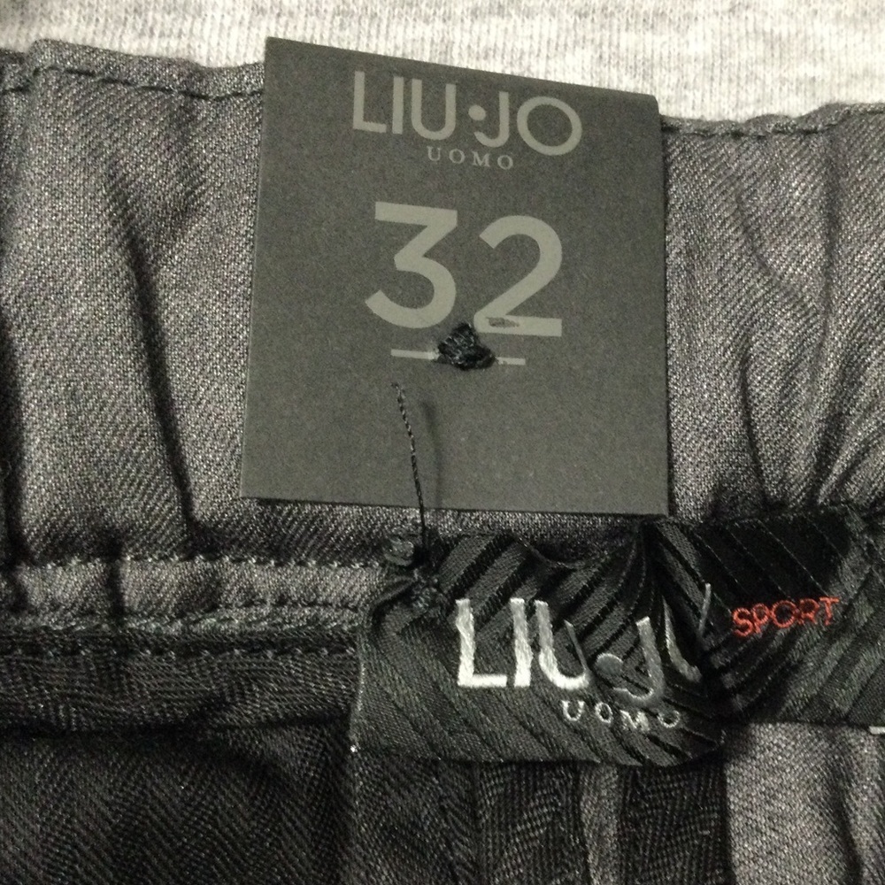 Liu Jo Uomo Sport Women’s Loose Fit Chino Medium Gray with Belt Size M (32) - Picture 4 of 12